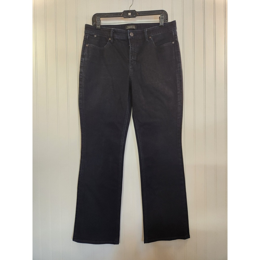 Talbots Women's Bootcut Jeans Dark Indigo Blue Stretch Size‎ 12 W36x31L Casual